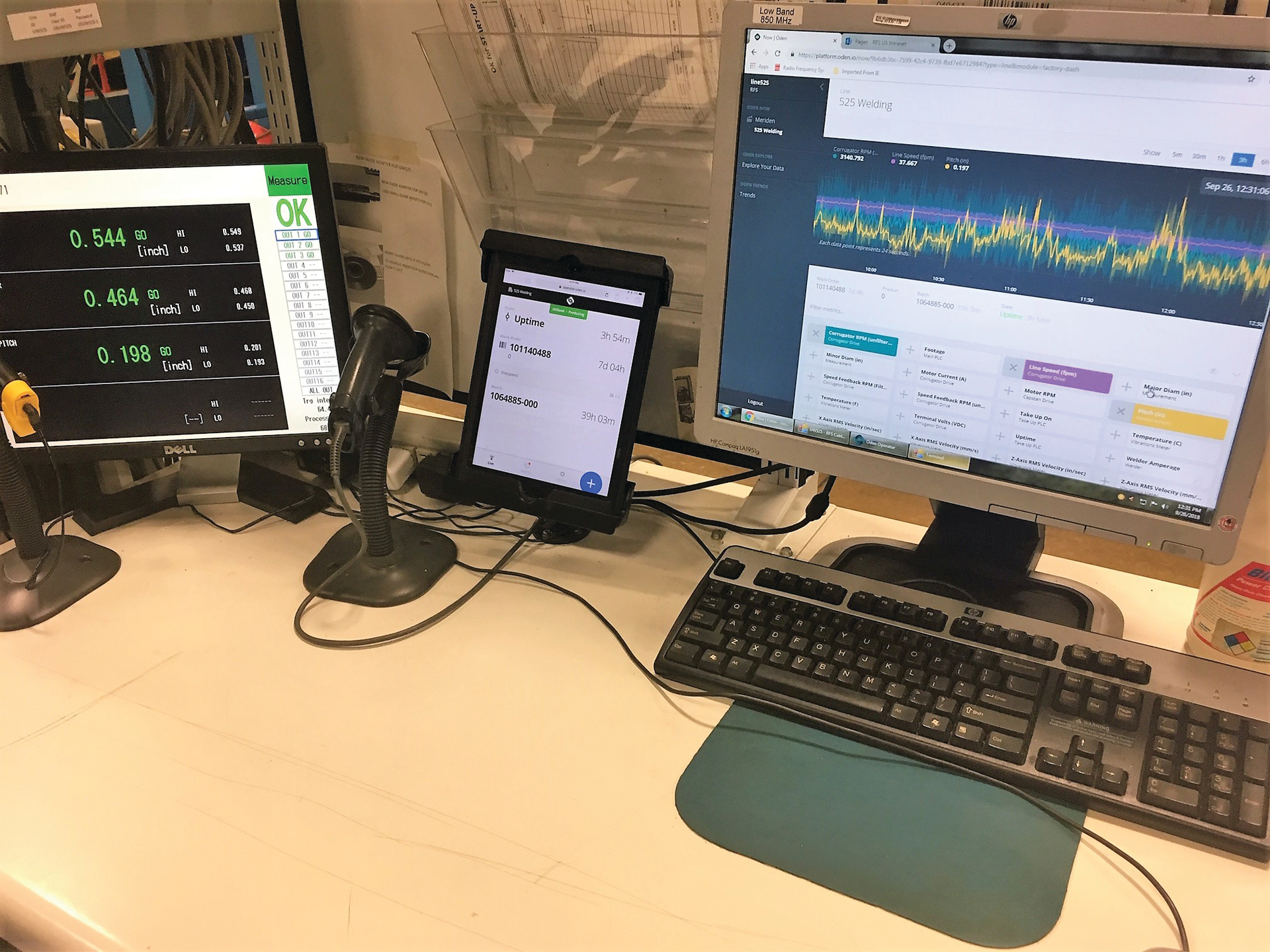 Oden&rsquo;s real-time operator interface is set up in a factory