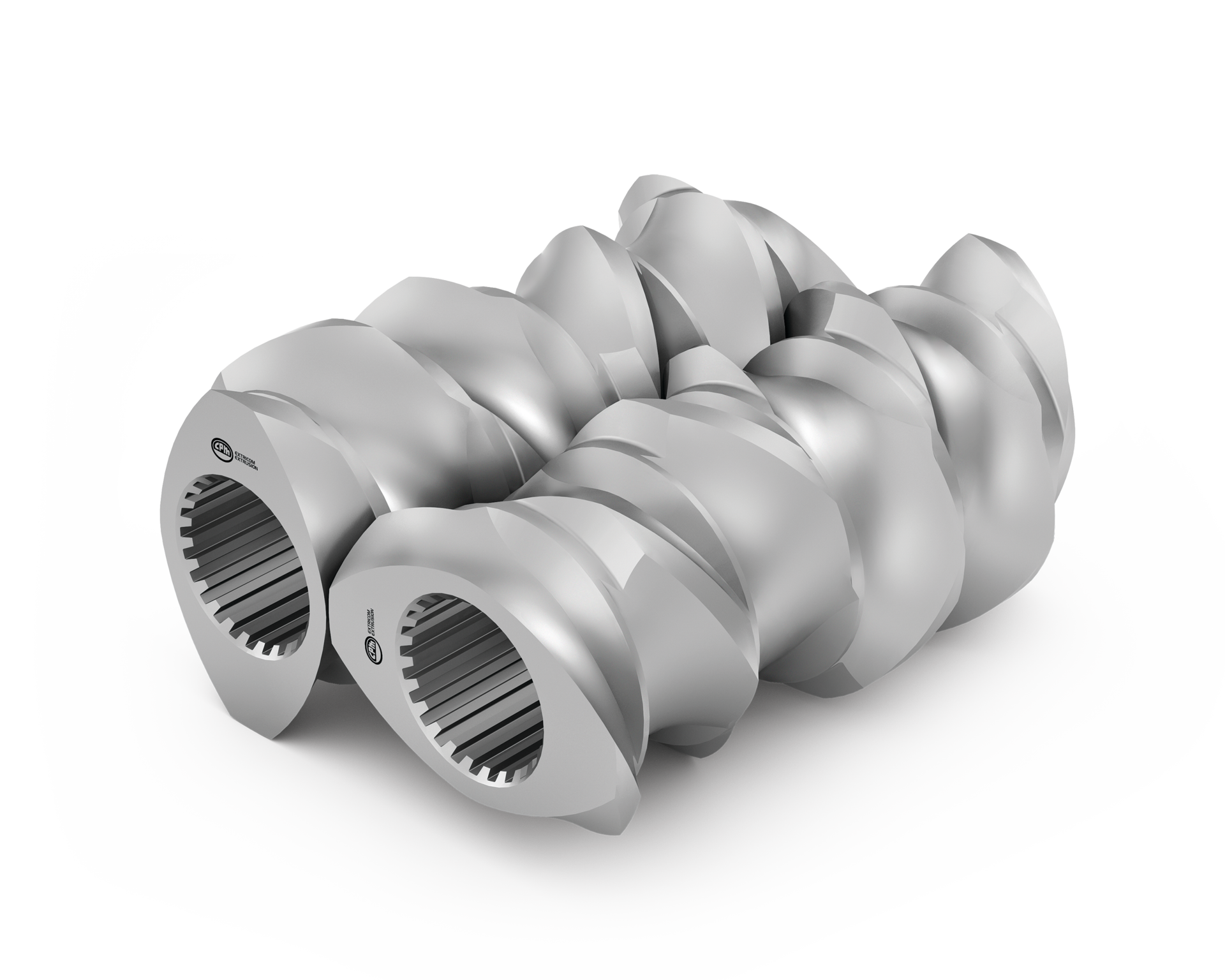 The asymmetrical shape of CPM&rsquo;s screw elements results in thorough compounding but generates less frictional heat.