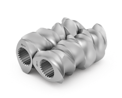 The asymmetrical shape of CPM’s screw elements results in thorough compounding but generates less frictional heat. The asymmetrical shape of CPM’s screw elements results in thorough compounding but generates less frictional heat.