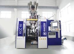 Kautex will demonstrate its new, six-layer extrusion head on its KCC10S blow molding machine at Chinaplas. Kautex will demonstrate its new, six-layer extrusion head on its KCC10S blow molding machine at Chinaplas.