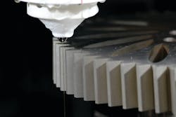 The RoboCut C800iB-20 wire EDM’s wire cuts gear teeth The RoboCut C800iB-20 wire EDM’s wire cuts gear teeth