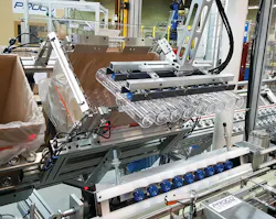 Lay-Flat Tooling technology allows blow molders to pack plastic bottles on their sides instead of the normal orientation.