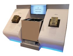 Emerson displays its Flexline 2024 ultrasonic cleaning system along with mold samples. Emerson displays its Flexline 2024 ultrasonic cleaning system along with mold samples.