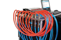 SysCool manifolds can monitor between four and 12 temperature zones within a mold. Shown is a manifold with eight monitoring ports.
