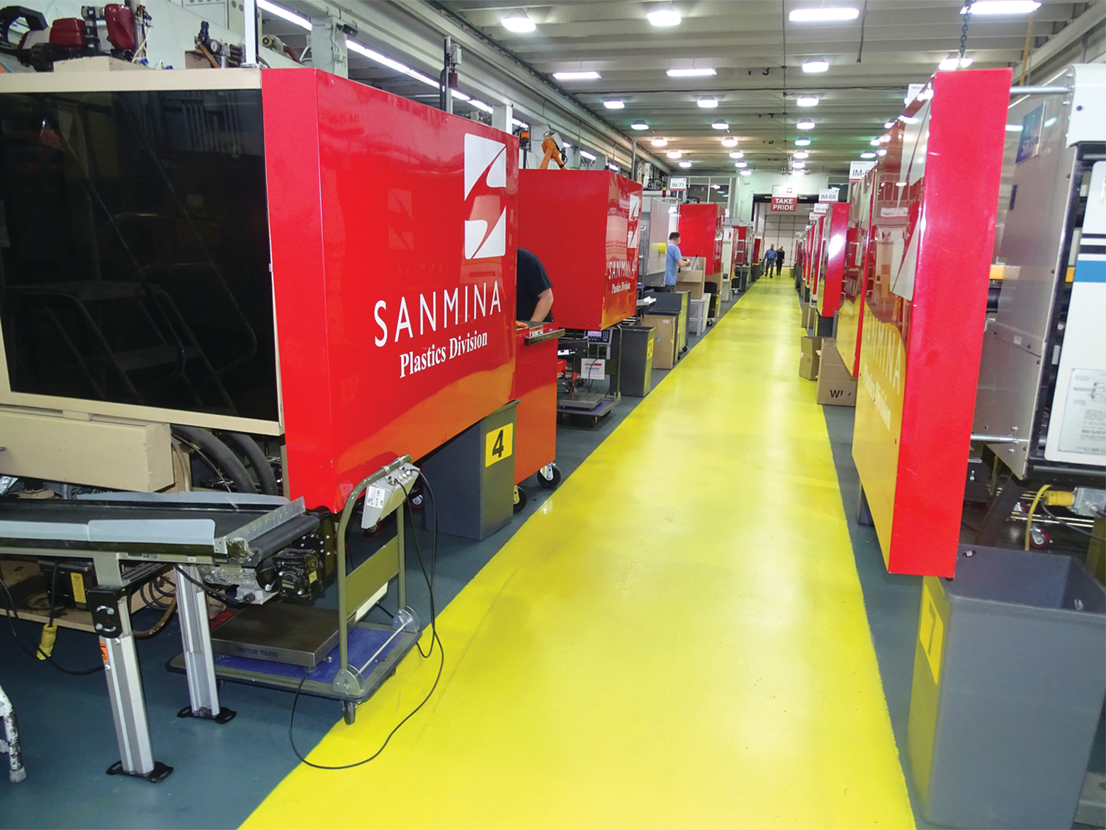 Sanmina&rsquo;s plastics manufacturing facility boasts 73 injection presses with clamping forces ranging from 28 tons to 1,000 tons.