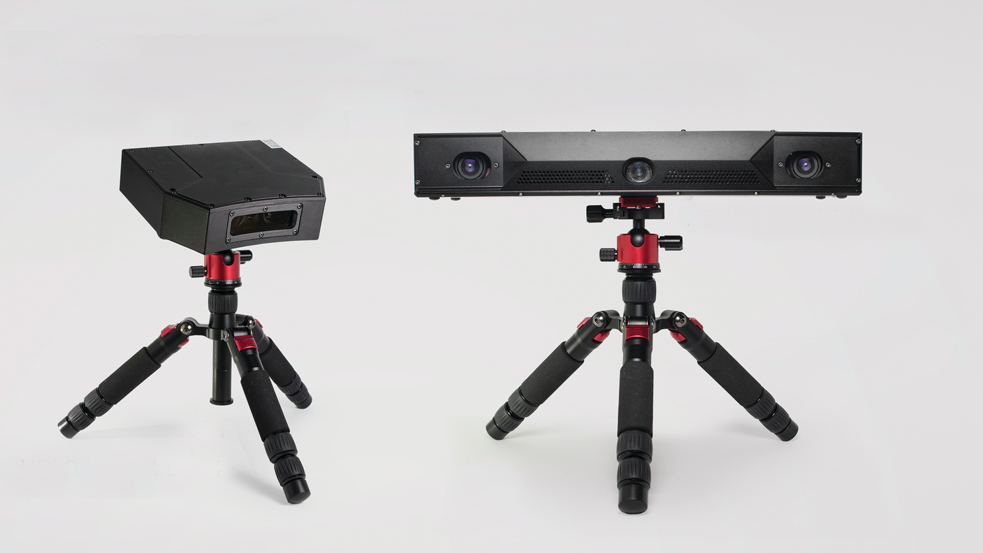 From left, the C504 and L6 3-D scanners