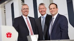 Members of the management board of Windm&ouml;ller &amp; H&ouml;lscher as of April 2019 are, from left: J&uuml;rgen Vutz, CEO; Peter Steinbeck, CSO; and Falco Paepenm&uuml;ller, CTO.