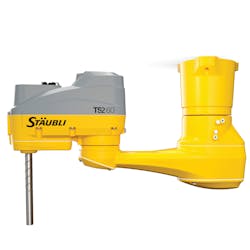 A TS2-60 four-axis SCARA robot, configured for a ceiling mount A TS2-60 four-axis SCARA robot, configured for a ceiling mount