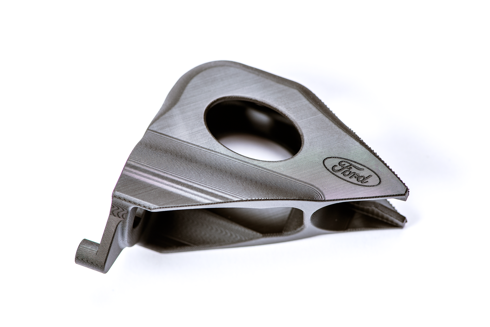 Carbon printers make parking brake brackets for the Ford Mustang GT500.