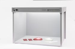 The GTI MiniMatcher-2436e cycles through five light sources to assist with testing. The GTI MiniMatcher-2436e cycles through five light sources to assist with testing.