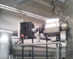 The EHR unit is installed to the left of the heater. The EHR unit is installed to the left of the heater.