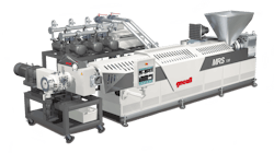 Gneuss’ latest GPU extrusion line features a second-generation MRS extruder with an enhanced drive. Gneuss’ latest GPU extrusion line features a second-generation MRS extruder with an enhanced drive.