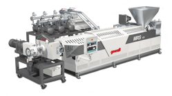Gneuss’ latest GPU extrusion line features a second-generation MRS extruder with an enhanced drive. Gneuss’ latest GPU extrusion line features a second-generation MRS extruder with an enhanced drive.