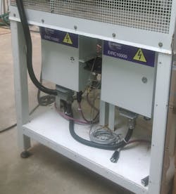 These regulation modules control the lamps that heat preforms. These regulation modules control the lamps that heat preforms.