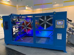 The Graewe ADW 1200R has two stations for coiling pipe. The Graewe ADW 1200R has two stations for coiling pipe.