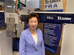 Yushin President Mayumi Kotani has seen her company’s FRA robot win awards in Japan and Germany for technology, design and energy-efficiency. Yushin President Mayumi Kotani has seen her company’s FRA robot win awards in Japan and Germany for technology, design and energy-efficiency.