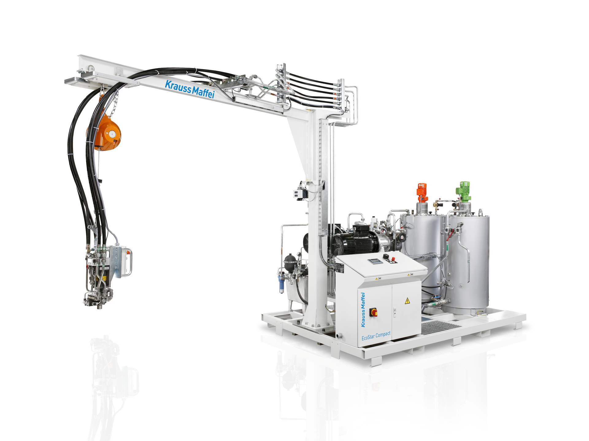 KraussMaffei's EcoStar Compact PU mixing and metering machine.