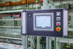 The new HMI on the Brown LR-2020S makes changeovers easier. The new HMI on the Brown LR-2020S makes changeovers easier.
