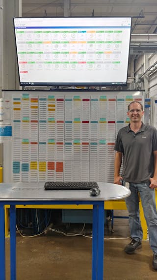 Matt Eargle, an industrial engineer with Mahle NA, helped his company install a data-monitoring system from Smart Attend.