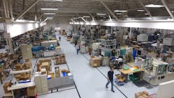 Garner Industries Inc. has 28 injection molding machines with clamping forces ranging from 35 tons to 500 tons. Garner Industries Inc. has 28 injection molding machines with clamping forces ranging from 35 tons to 500 tons.