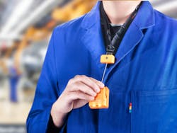 The ProGlove Reel keeps a scanner conveniently attached to a worker's lanyard or belt. The ProGlove Reel keeps a scanner conveniently attached to a worker's lanyard or belt.