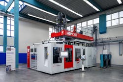 The ASPI 200 suction blow molder saves plastic and energy. The ASPI 200 suction blow molder saves plastic and energy.