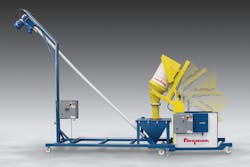 Flexicon's Tip-Tite drum dumper and conveying system Flexicon's Tip-Tite drum dumper and conveying system
