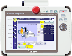 The E-touch compact controller has new features, including a predictive maintenance function that alerts the operator if a problem is detected. The E-touch compact controller has new features, including a predictive maintenance function that alerts the operator if a problem is detected.