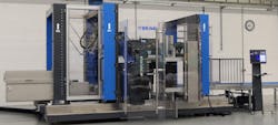 Built for use with presses produces a wide range of containers, Brink&apos;s new Versatile in-mold labeling system includes a take-out robot and stacking system.