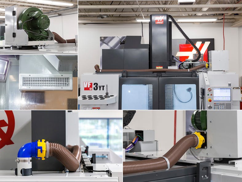 Haas condenser clears coolant mist Plastics Machinery & Manufacturing