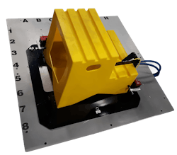 RLR designed a fixture to hold rotomolded steps in place for cutting. RLR designed a fixture to hold rotomolded steps in place for cutting.