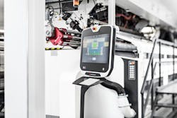 With the Die Control Wizard from Windmöller & Hölscher, an operator simply enters new film parameters into a controller, and die adjustment occurs automatically. With the Die Control Wizard from Windmöller & Hölscher, an operator simply enters new film parameters into a controller, and die adjustment occurs automatically.