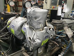 Shannon Global Energy Solutions created a set of custom-made thermal insulation blankets to protect workers from hot portions of an extrusion line at NDS Inc.'s Fresno, Calif., manufacturing plant. Shannon Global Energy Solutions created a set of custom-made thermal insulation blankets to protect workers from hot portions of an extrusion line at NDS Inc.'s Fresno, Calif., manufacturing plant.