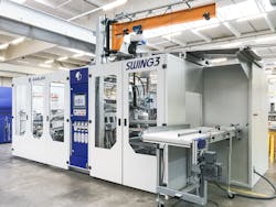 Gabler redesigned its Swing 3 thermoforming machine. Gabler redesigned its Swing 3 thermoforming machine.