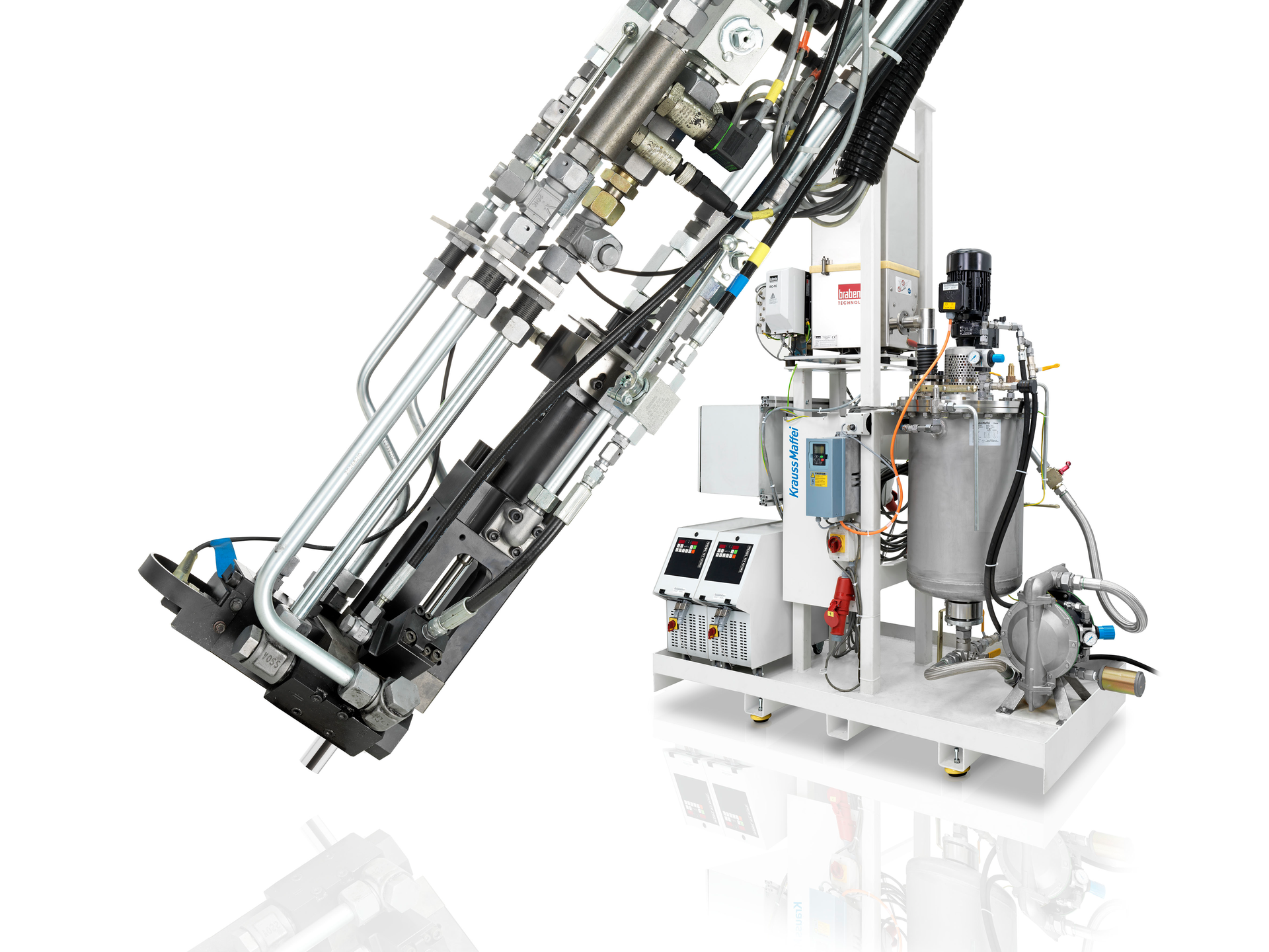 The PU RIM system for reaction injection molding is designed to handle expandable graphite.