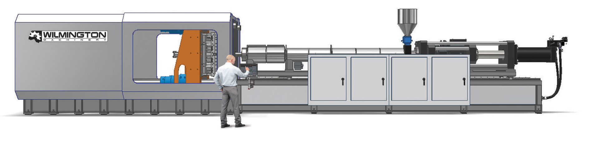 Wilmington's 800-ton Lumina MP800R can be used be used to make a wide variety of big parts.