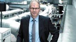 Helmut Huber, COO for sales and project management for Br&uuml;ckner, says the film-extrusion system manufacturer is striving to meet demand for products that are easier to recycle.
