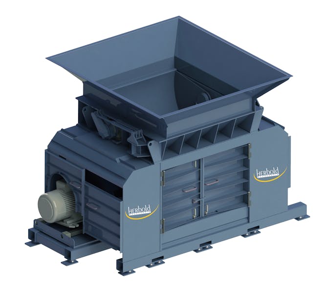 Herbold&apos;s 60/210 single-shaft shredder is among a number of new and upgraded size-reduction machines available from the recycling equipment maker.