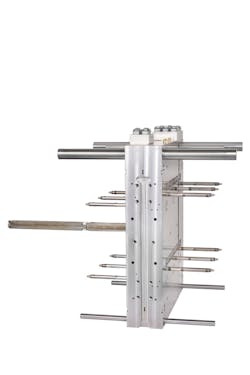 New nozzle sizes are now available for use with the ThinPak hot-runner system, widening its capabilities. New nozzle sizes are now available for use with the ThinPak hot-runner system, widening its capabilities.