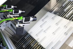 Intravis' new PreMon and PreMon Plus preform-inspection systems can detect a variety of defects, including problems with part color, part shape and part orientation. Intravis' new PreMon and PreMon Plus preform-inspection systems can detect a variety of defects, including problems with part color, part shape and part orientation.