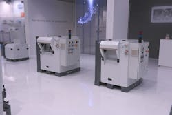 Tria's XR Series 30 granulators are used for processing extruded edge trim. Tria's XR Series 30 granulators are used for processing extruded edge trim.