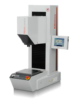 Mitutoyo's new HR-600 hardness testers feature a mounting table and movable head. Mitutoyo's new HR-600 hardness testers feature a mounting table and movable head.