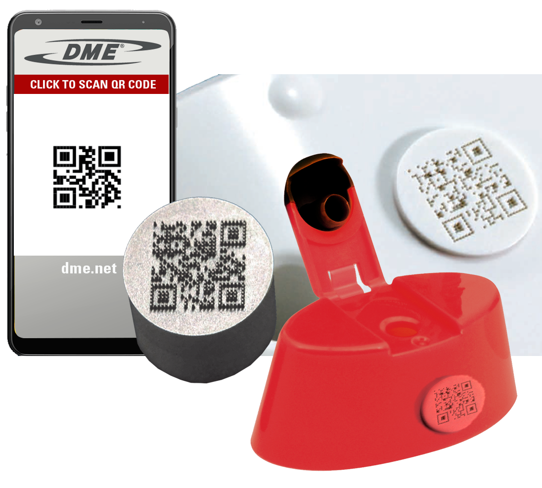 DME's new mold inserts permanently embed a QR code into molded products.