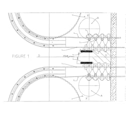 Brückner’s film-stretching system includes two tracks and can stretch plastic film in both the transverse and longitudinal directions. Brückner’s film-stretching system includes two tracks and can stretch plastic film in both the transverse and longitudinal directions.