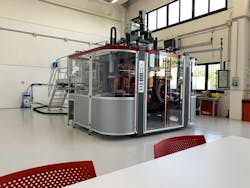 Alphamac is targeting the U.S. market with its all-electric blow molding machines. Alphamac is targeting the U.S. market with its all-electric blow molding machines.
