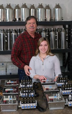 Rainville with his daughter Sarah Rainville, AAE's production manager Rainville with his daughter Sarah Rainville, AAE's production manager