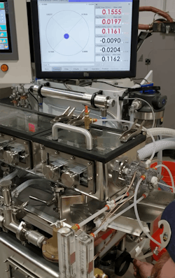 Novatec's ultrasonic centering gauge Novatec's ultrasonic centering gauge