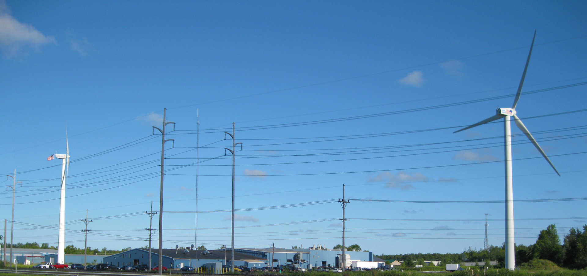 To boost its successful energy-efficient CCHP system, Harbec added two wind turbines, which provide a combined 1,100 kW of electricity.