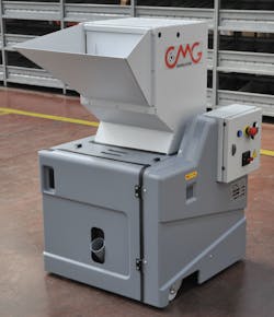 CMG's G17 granulators are designed for beside-the-press use with injection molding and blow molding. CMG's G17 granulators are designed for beside-the-press use with injection molding and blow molding.