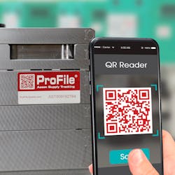 The ProFile system tracks molds using QR codes. The ProFile system tracks molds using QR codes.